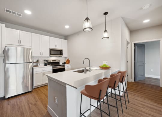 Fully Equipped Kitchen with Stainless Steel Appliances