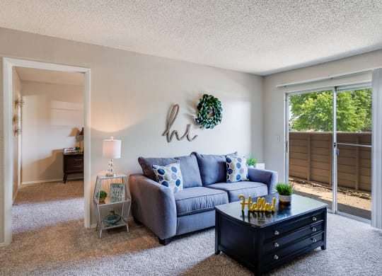 Living Room with Sliding Patio Door