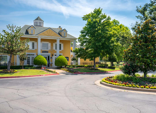 Lush Landscaping in Front of the Riverchase Apartments Leasing Center