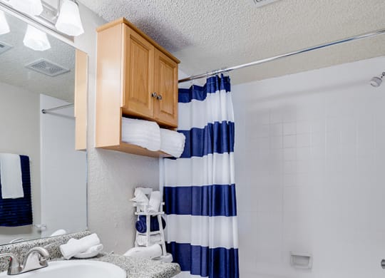 Bathroom with Tiled Shower and Tub