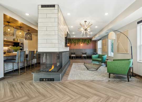 Community Room with Fireplace