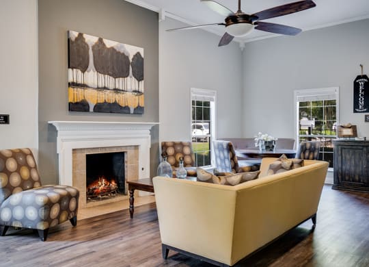 Lounge Area with Fireplace