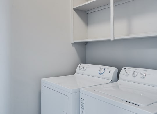 Washer and Dryer with Built In Storage