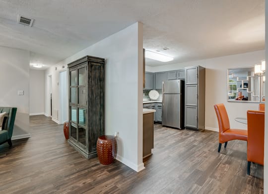 Open Concept Living Area with Kitchen and Dining Space