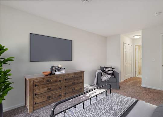Bedroom with Plush Carpeting
