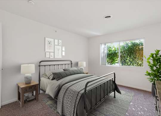 Bedroom with Plush Carpeting