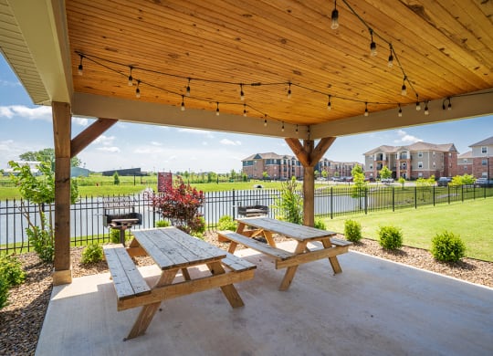 Picnic Area with String Lights