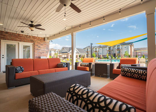 Outdoor Lounge Area with Plush Seating Area