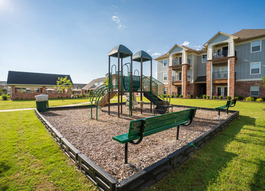 Large Playground Area with Benches