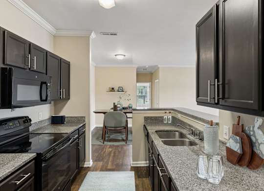 Kitchen with Black Appliances