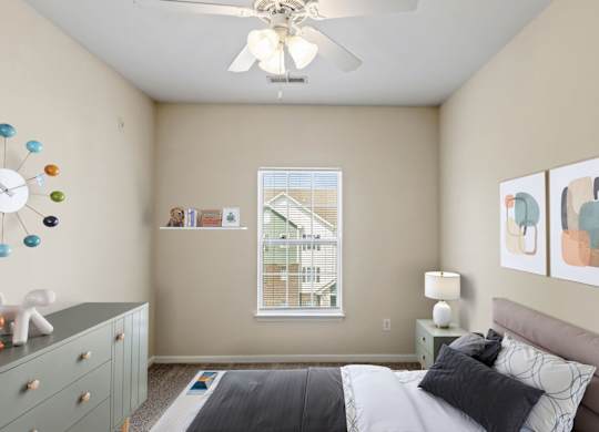 Bedroom with Plush Carpeting