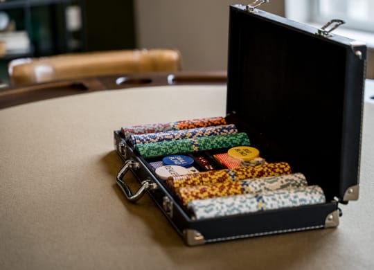 Poker Chips on the Poker Table