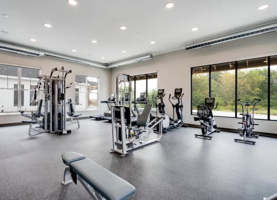 Large Gym with Weight Training Equipment