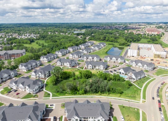 Aerial View Of Sundance Woodbury Ft Townhome Style Apts