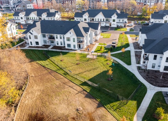 Aerial View Of Sundance Woodbury Apartment Homes Featuring Lots Of Sidewalks