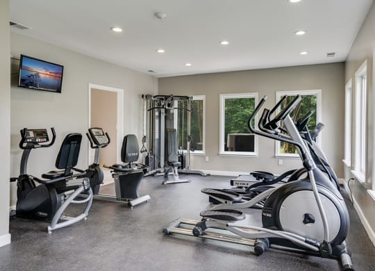 Fitness Center with Elliptical and Stationary Bikes