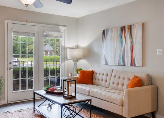 Living Room with French Doors