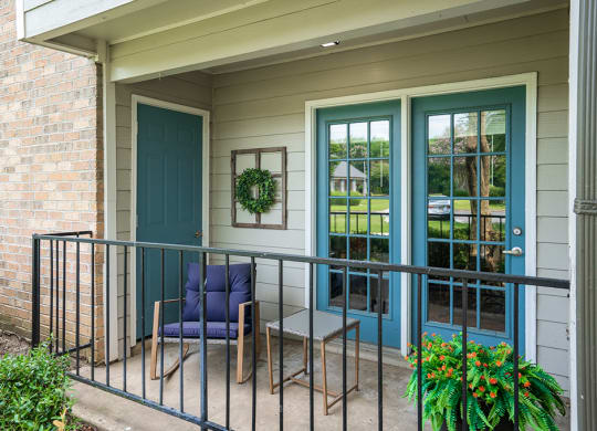 Outdoor Patio with French Doors