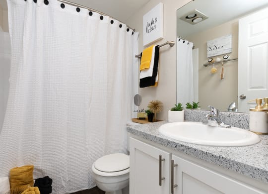 Spacious Bathroom with Shower with Tub