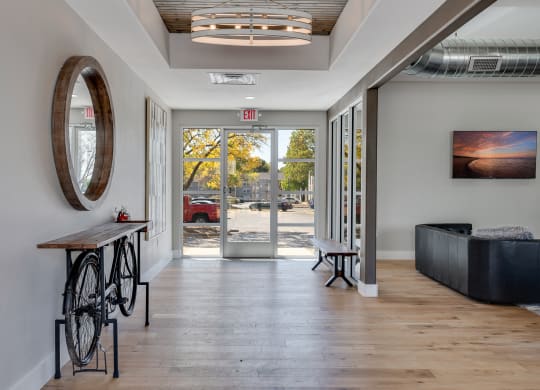 Clubhouse Entrance Area with Bench