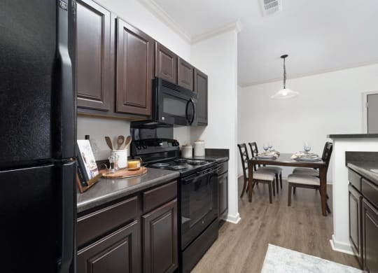 Kitchen with Black Appliances