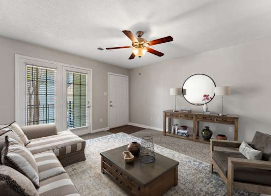 Living Area with Patio Walkout