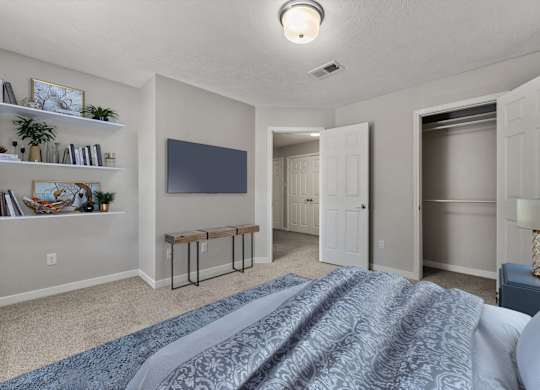 Bedroom with Plush Carpeting