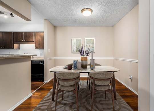 Dining Area with Overhead Lighting