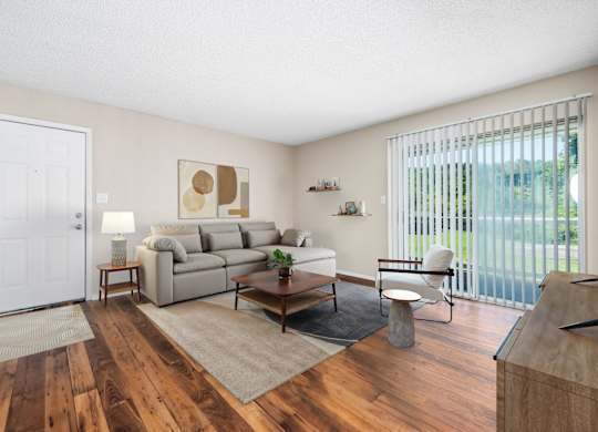 Living Area with Hardwood-Style Floors