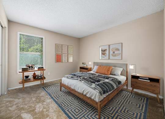 Bedroom with Plush Carpeting