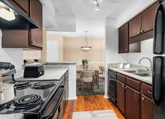 Kitchen with Black Appliances