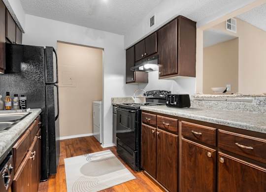 Kitchen with Wood Cabinets