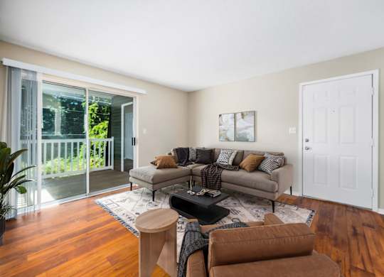 Living Area with Patio Walkout