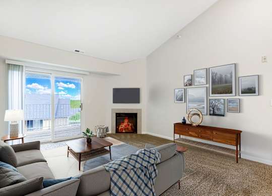 Living Room with Fireplace