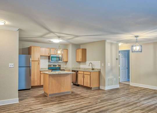 Spacious Living Area With Wood-Style Flooring