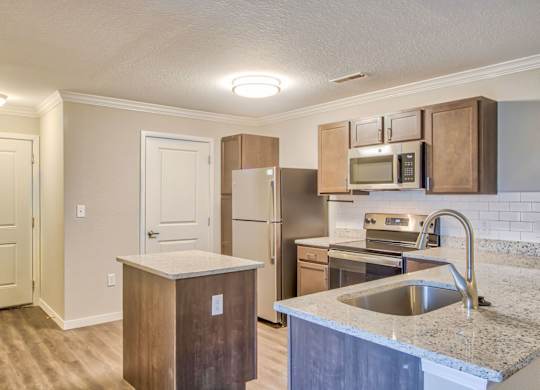 Fully Equipped Kitchen with Stainless Steel Appliances