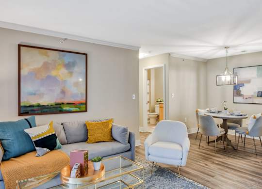 Living Area with Hardwood-Style Floors