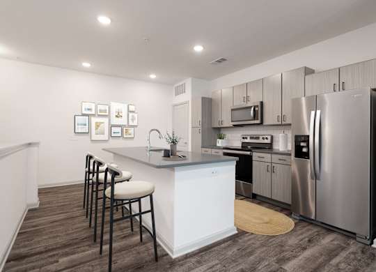Kitchen With Stainless Steel Appliances