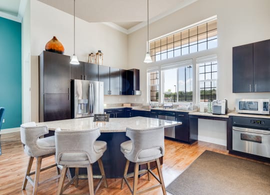 Clubhouse Kitchen With Vaulted Ceilings