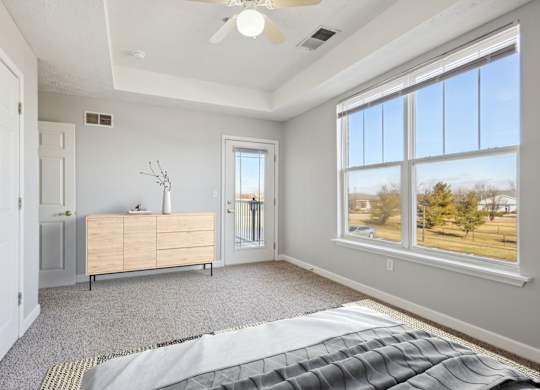 Bedroom with Plush Carpeting
