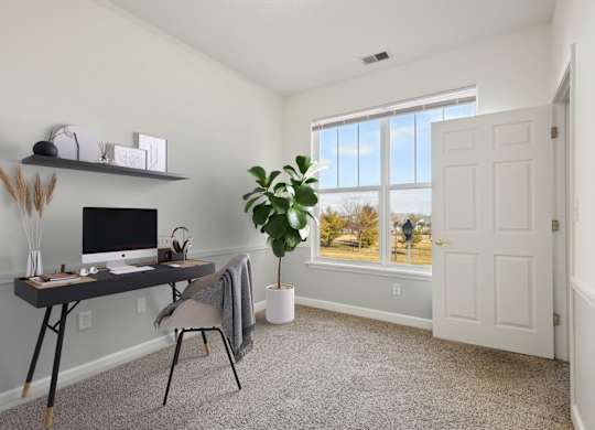 Work From Home Room with Large Window