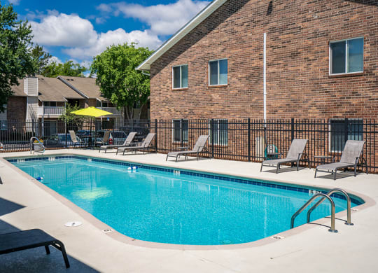 Lap Pool with Lounge Furniture Along the Sundeck