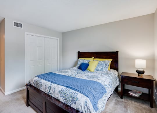Bedroom with Double Closet Doors
