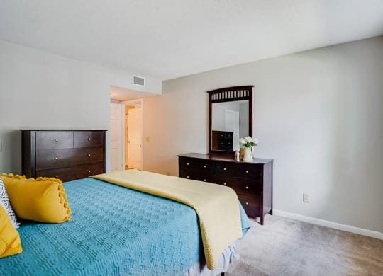 Bedroom with White Wood Trim