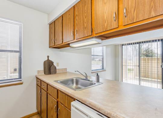 Kitchen with Wood Cabinets