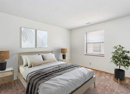 Bedroom with Plush Carpeting