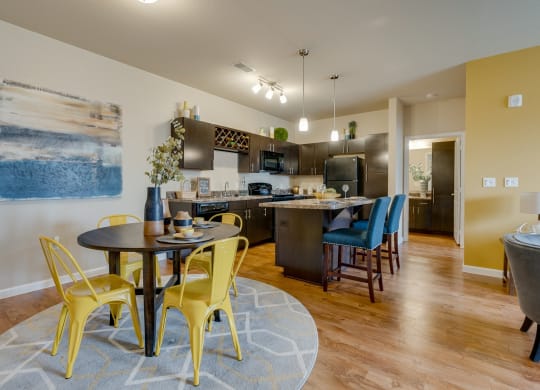 Kitchen With Espresso Cabinets & Large Island