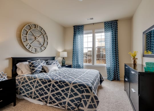 Bedroom With Large Double Windows