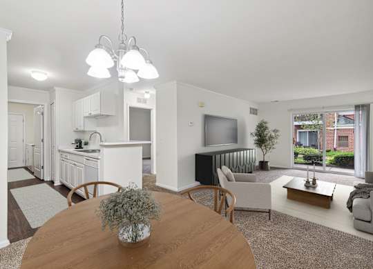 Spacious Living Area with Carpet