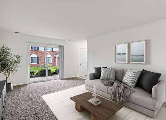 Living Area with Patio Walkout